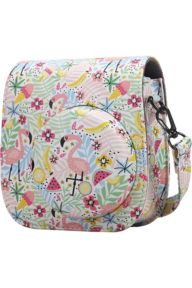 Case for Fujifilm Instax Mini 11/12 Case PU Leather Instant Camera Cover with Adjustable Str