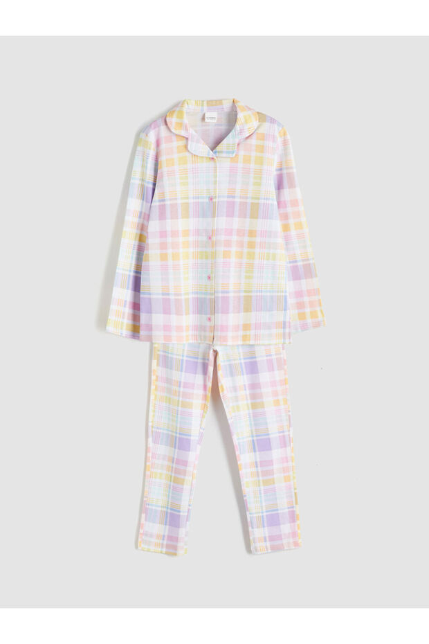 Gömlek Yaka Kız Çocuk Pijama - 4