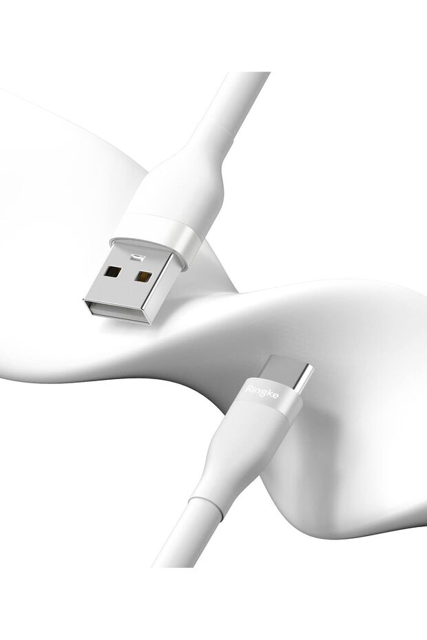 Fast Charging Pastel Cable | USB Type A to Type C | White 2m