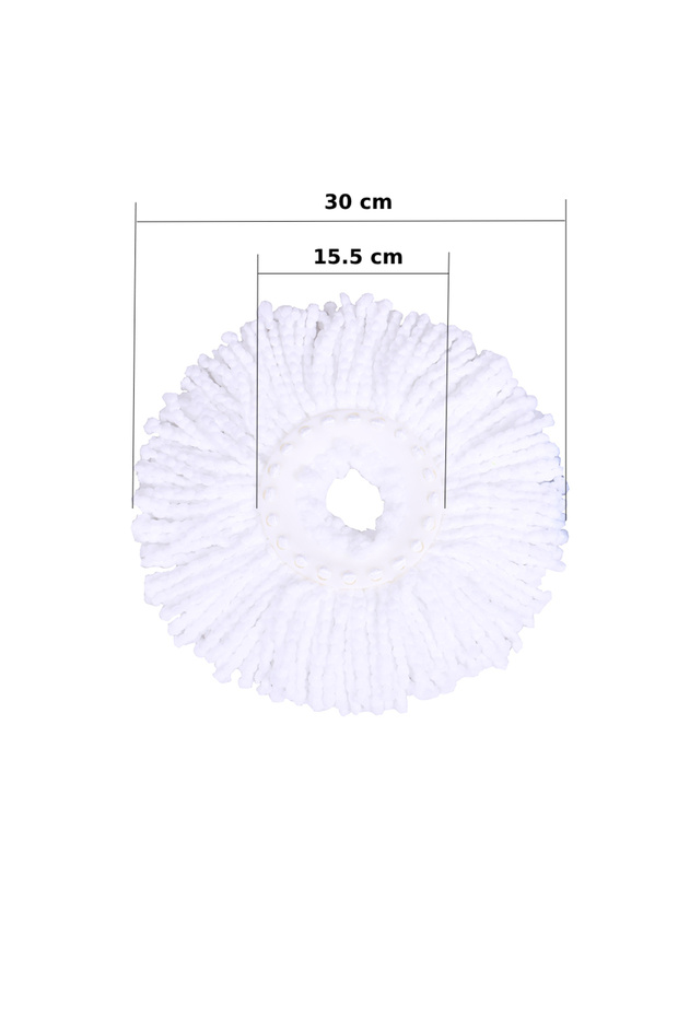 Set of 2 white mop refills, for rotating head with diameter 16 cm, outer diameter 30 cm - 2