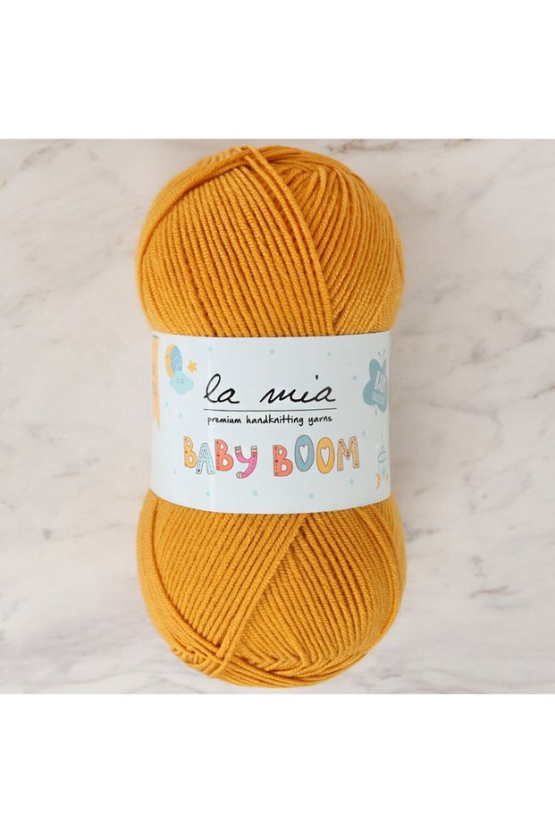 La Mia Baby Boom Mustard Hand Knitting Yarn - 257