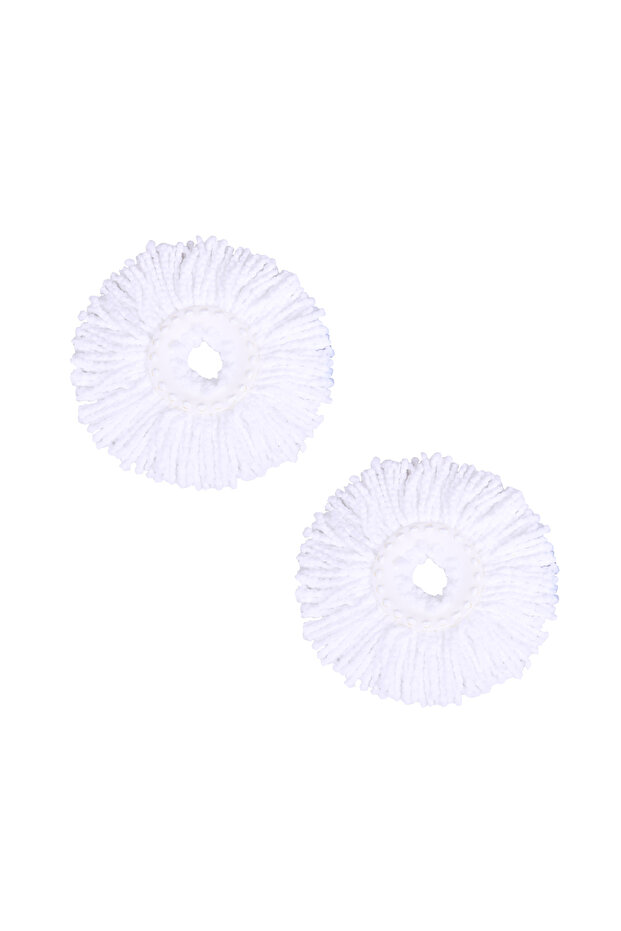 Set of 2 mop refills for rotating head with diameter 16 cm, mop outer diameter 32cm white - 1