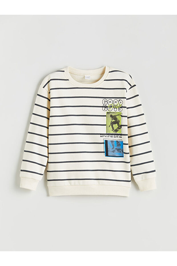 Lcw kids bicycle collar printed boy's sweatshirt