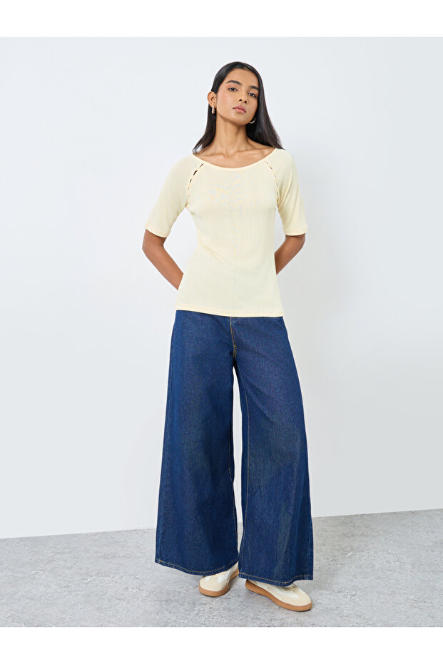 بلوزة محبوكة بأزرار - 2