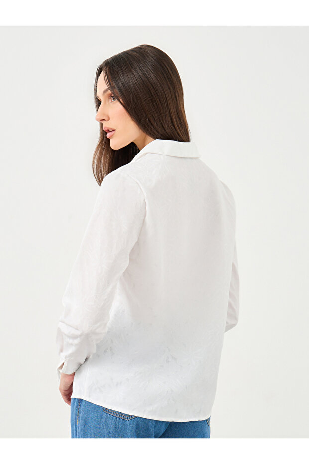 قميص سادة بأكمام طويلة وأزرار - 4