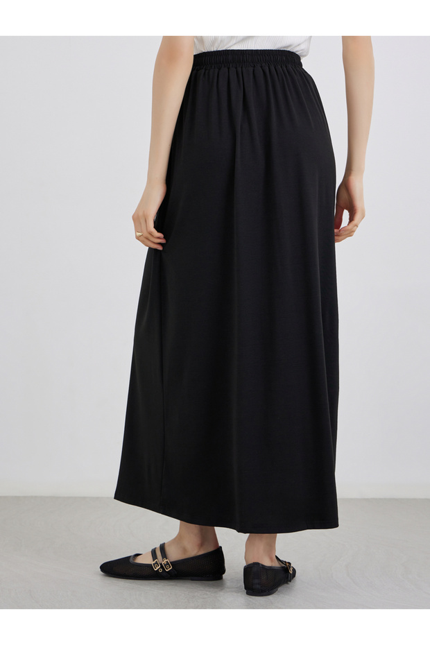 تنورة ماكسي سادة بتصميم A - 4