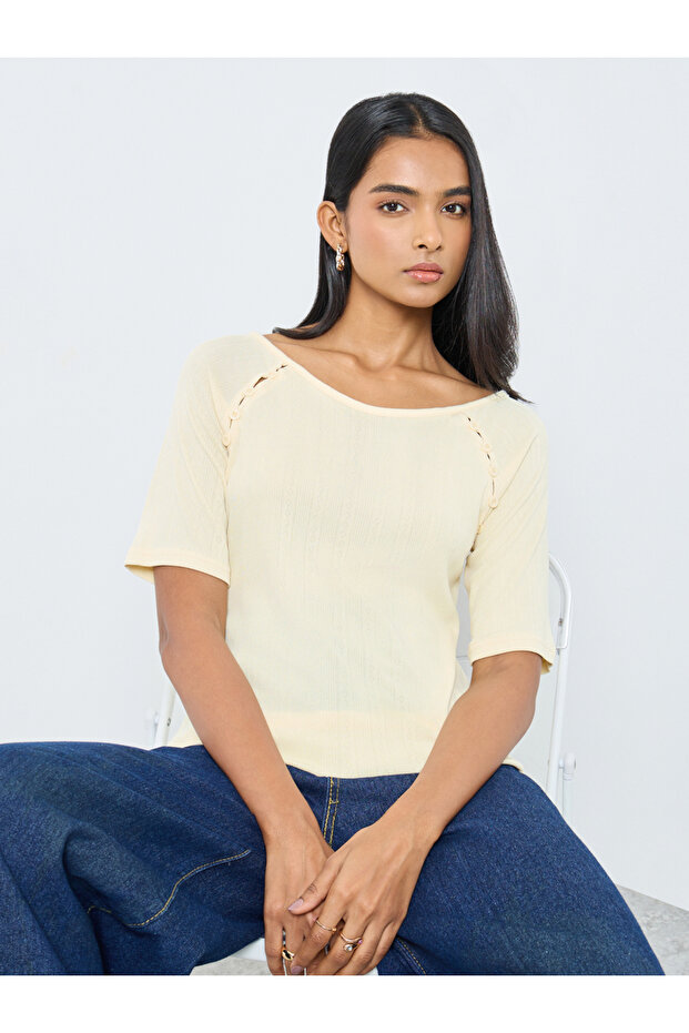 بلوزة محبوكة بأزرار - 1