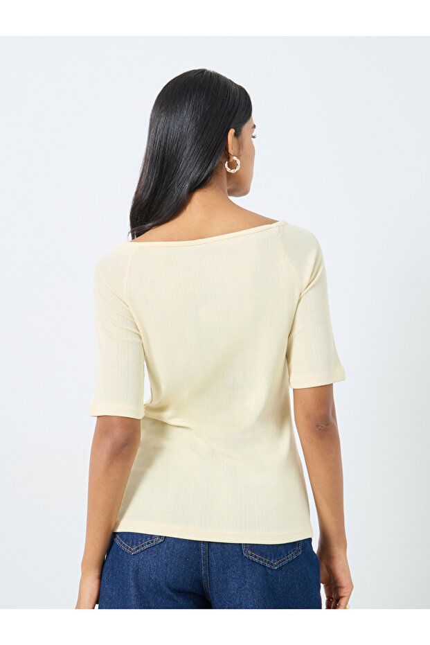 بلوزة محبوكة بأزرار - 4