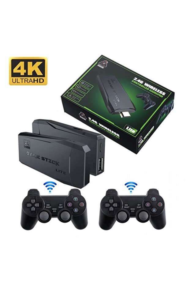 1Tech SH-G02 wireless console, 10,000 built-in games, two wireless joysticks, 4K, 2.4 GHz - 4