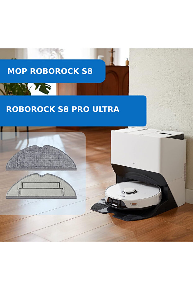 Set of 2 cloths compatible with Roborock S8 pro ultra, Roborock G20 vacuum cleaner models - 6