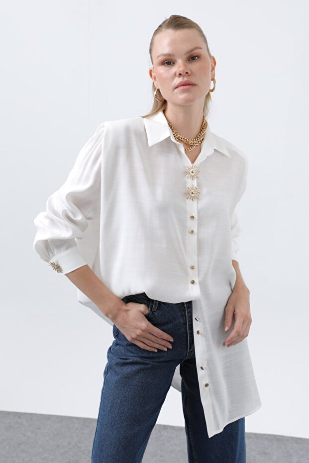 Gold Düğmeli Tunik - 1