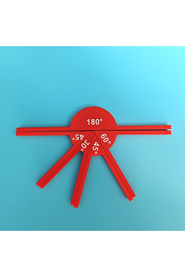 مجموعة أدوات تعليمية باللون الأحمر، لوازم الرياضيات، أدوات الزاوية، أدوات عرض الزاوية الهندسية، أدوات تعليم الرياضيات - 1
