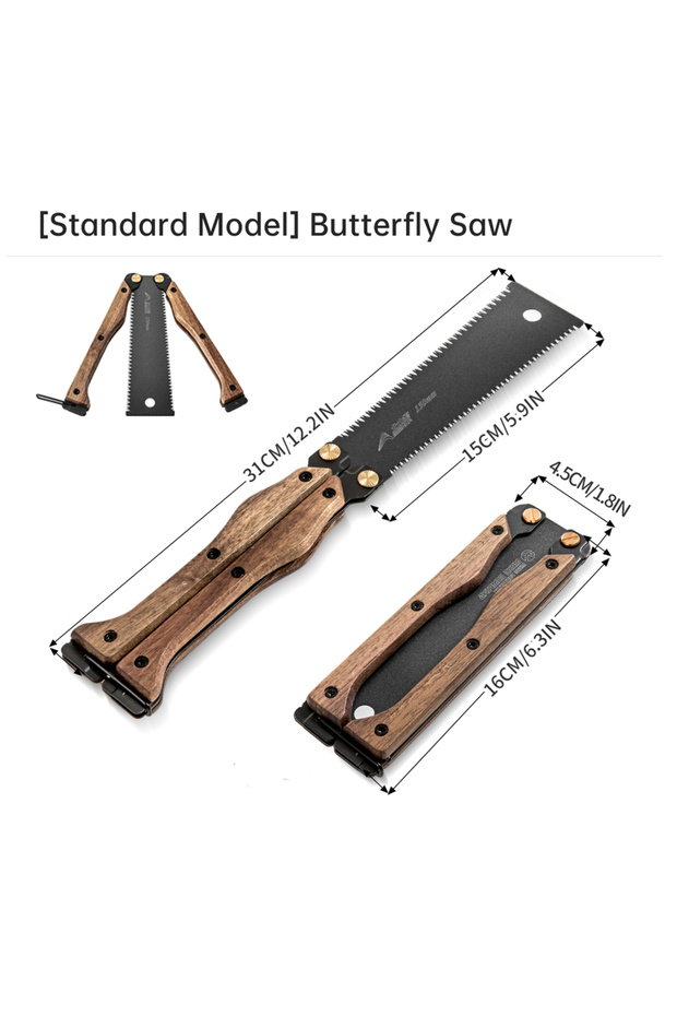 standard 150mm BISINNA 1pcs Double-sided Folding Saw Hand-held Logging Saw Outdoor Camping Gardening