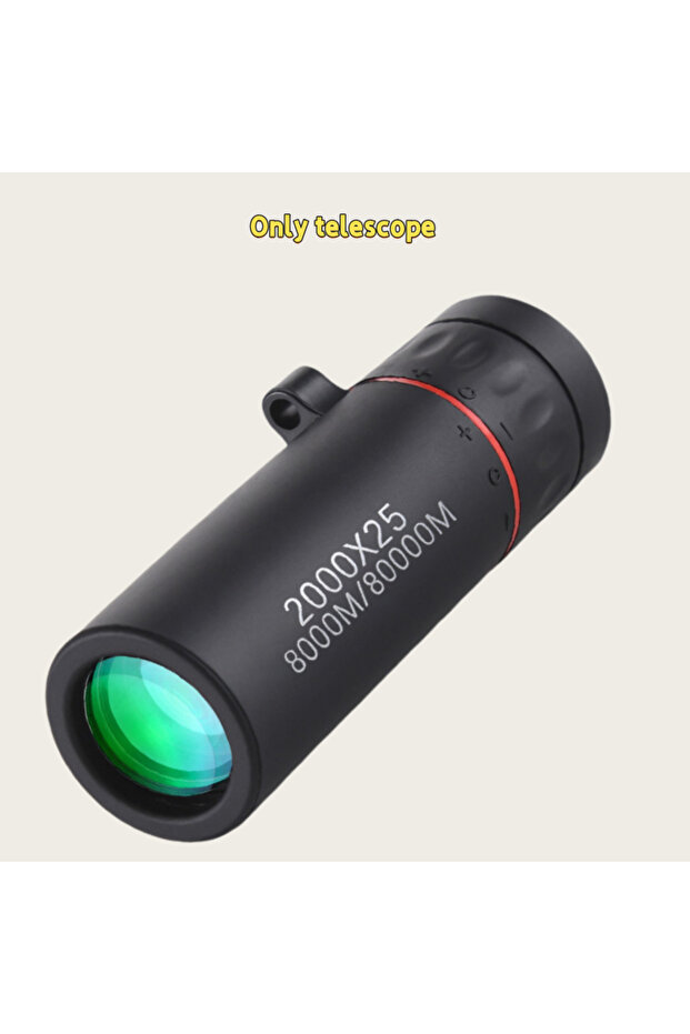Only telescope 2000x25 HD Monocular Telescope Mini Portable Mobile Phone Telescope with Holder Outdo