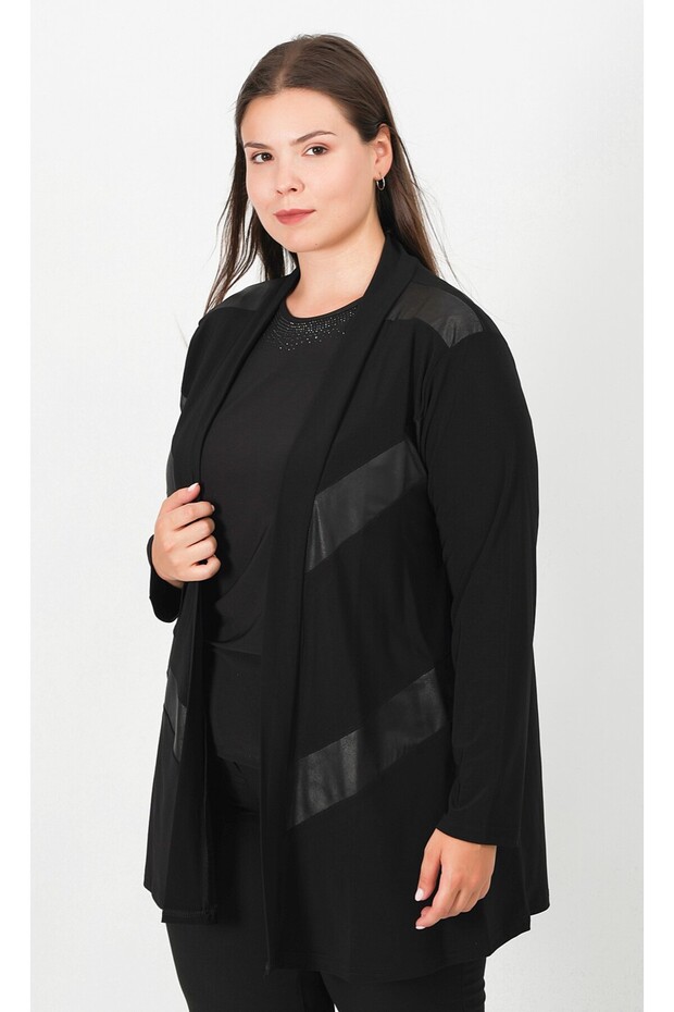 Parçalı Kısa Sandy Ceket - 2