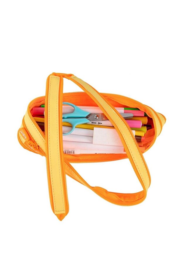 Zippered pencil case, Candy, Orange - 3