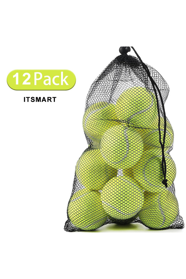 12PCS 6/12 Pack Tennis Balls for Beginner High Elasticity Practice Tennis Balls with Mesh Bag for Pe