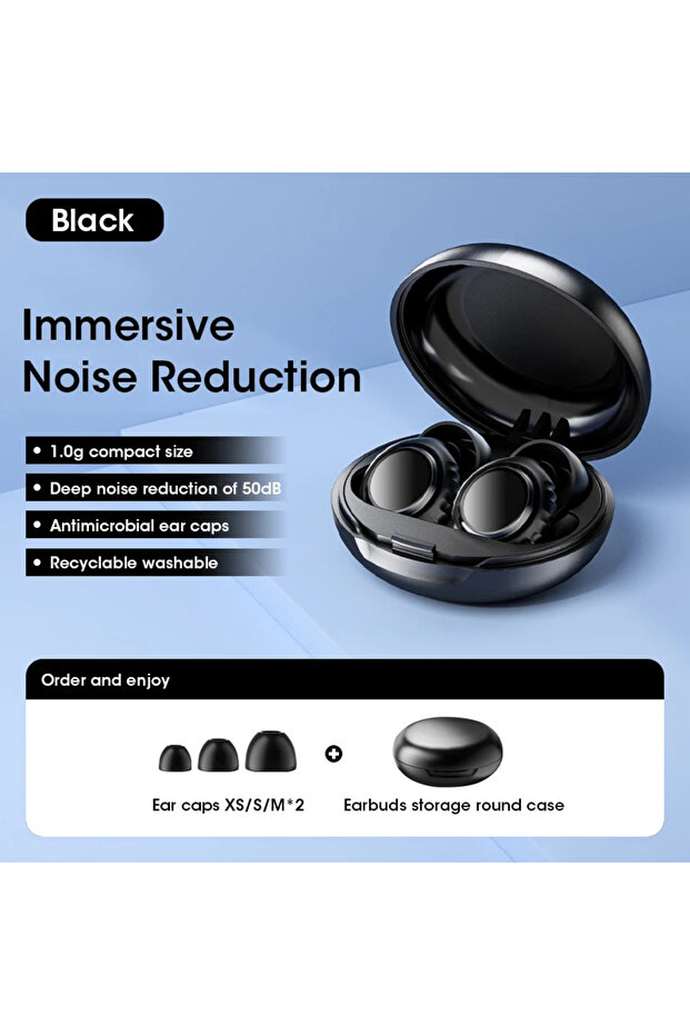 Black Silicone Ear Plugs Sleep Noise Cancelling Reusable Hearing Protection Anti noise earplugs for