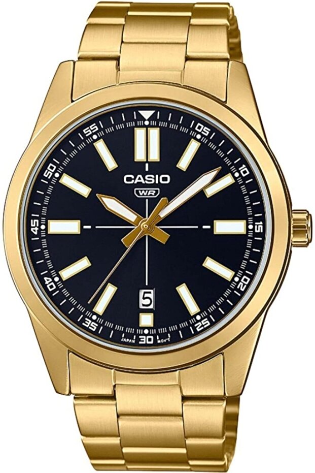 Men's Analog Black Dial Stainless Steel Black Ion Plated Band