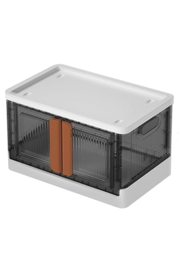Foldable and Stackable Storage Box UIQ®, with Lid, Reinforced Edges, Handle, Durable Material, 32 L - 1