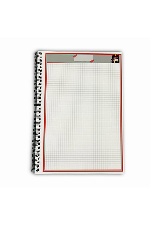 Genshin Impact Hu Tao Checkered A4 School Notebook 72 Sheets Model 2 - 5