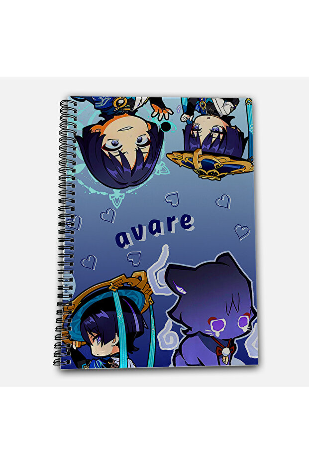 Genshin Impact Avare Wanderer Striped A4 School Notebook 72 Sheets Model 1 - 2