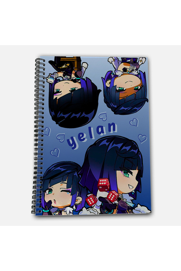 Genshin Impact Yelan Unlined A4 School Notebook 72 Sheets Model 1 - 2