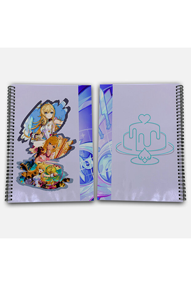Genshin Impact Escoffier Unlined A4 School Notebook 72 Sheets Model 2 - 1