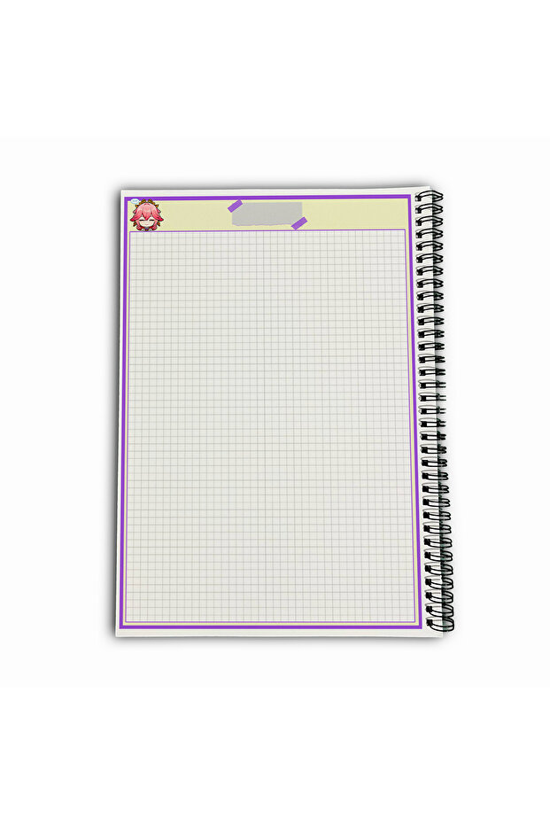 Genshin Impact Yae Miko Checkered A4 School Notebook 72 Sheets Model 3 - 6