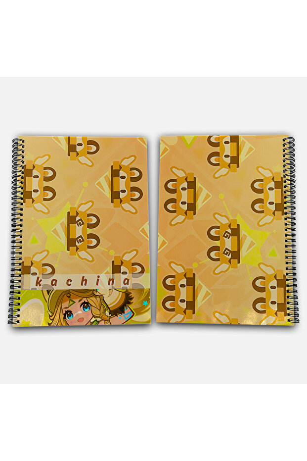 Genshin Impact Kachina Checkered A4 School Notebook 72 Sheets Model 3 - 1