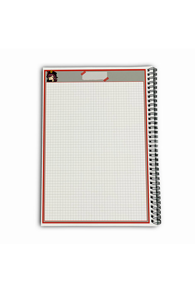 Genshin Impact Hu Tao Checkered A4 School Notebook 72 Sheets Model 2 - 6