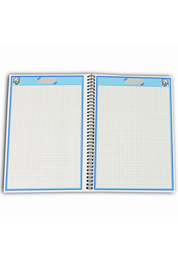 Genshin Impact Neuvillette Checkered A4 School Notebook 72 Sheets Model 2 - 4
