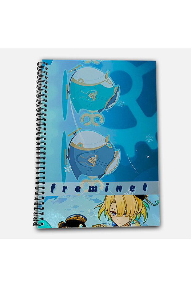 Genshin Impact Freminet Checkered A4 School Notebook 72 Sheets Model 3 - 2