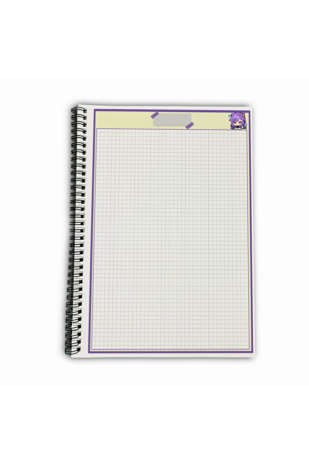 Genshin Impact Keqing Checkered A4 School Notebook 72 Sheets Model 3 - 5