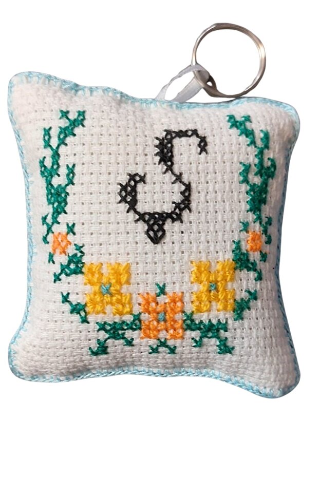 - Sibel 2453 9724 Handmade Letter S Cross Stitch Keychain