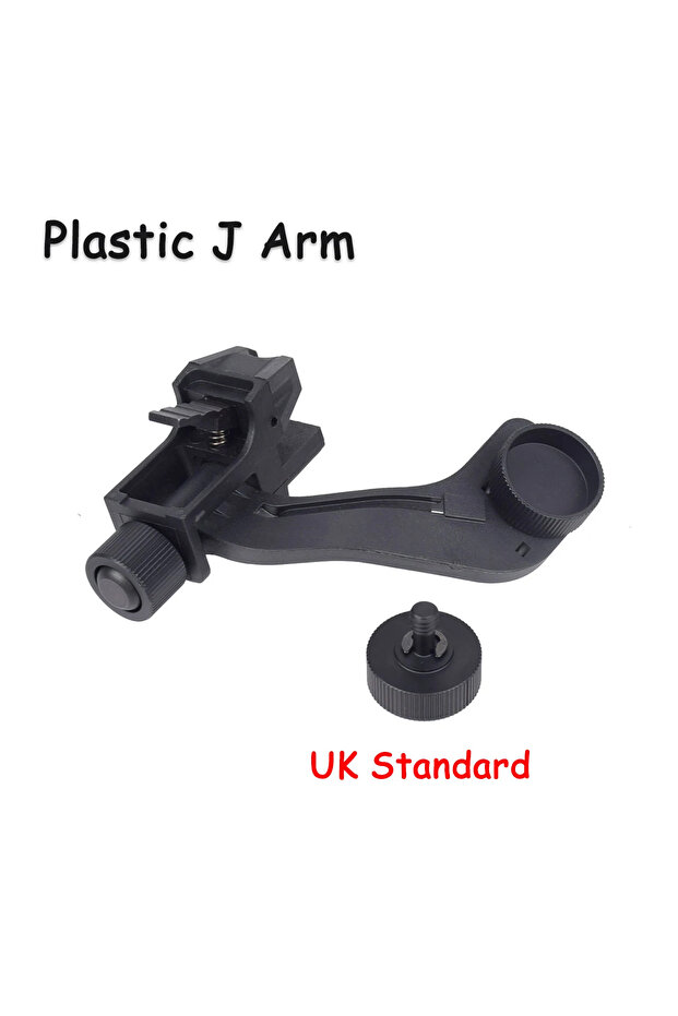 black BOOIU J Arm Night Vision Mount for AN/PVS-14 Monular NVG Dovetail Night Vision Se Tactical Fas