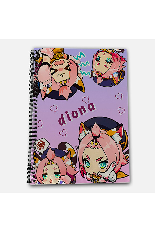 Genshin Impact Diona Unlined A4 School Notebook 72 Sheets Model 1 - 2