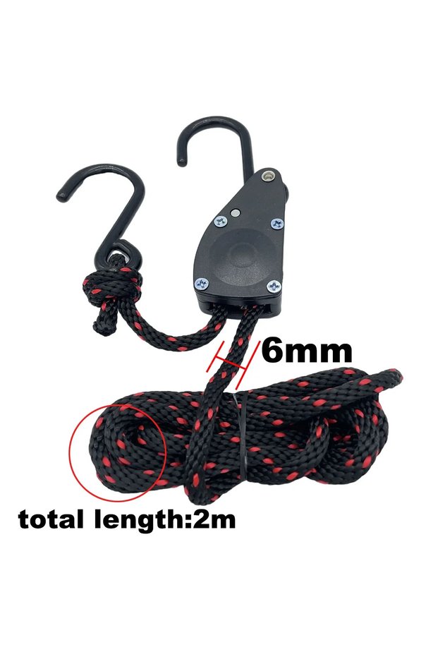 1 pc 2m 6mm 2/3/5m Outdoor Camping Tent Tie Down Rope Heavy Duty Tightener Fastening Wind Rope Buckl
