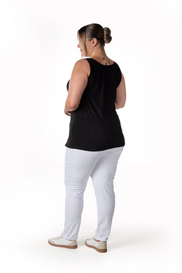 Large Size Zero Sleeve Basic Undershirt 1097164 - 6