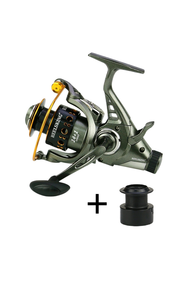 3000 Series Double Spool 14+1BB Metal Spool Double Brake Reel Spinning Reel Gear Ratio 4.9:1/5.2:1 L