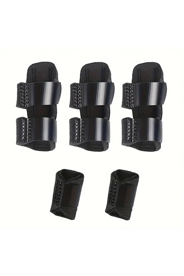 black-5pcs 5pcs Finger Splint Set: 2 Thumb and Little Finger Braces, 3 Finger Stabilizers for Index,
