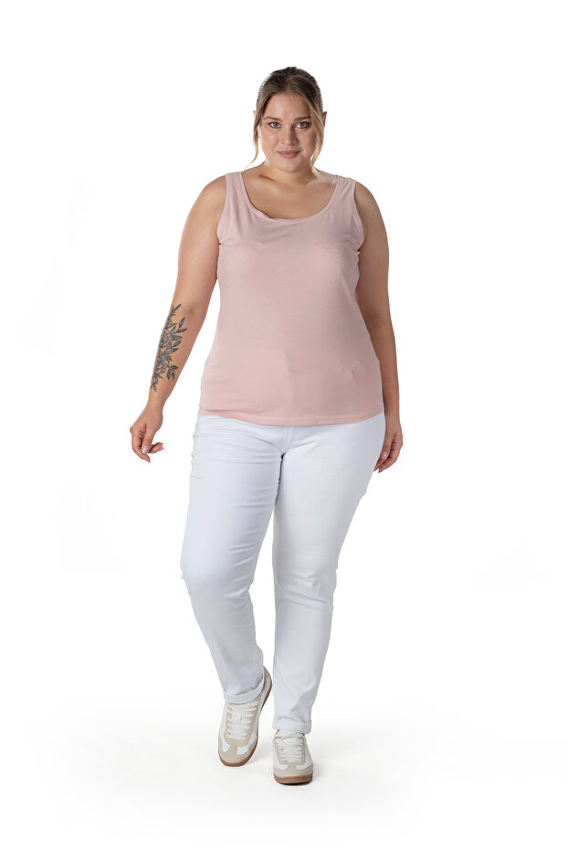 Large Size Zero Sleeve Basic Undershirt 1097164 - 2