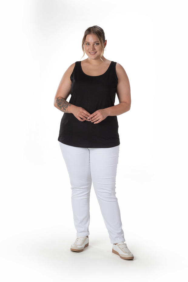 Large Size Zero Sleeve Basic Undershirt 1097164 - 5