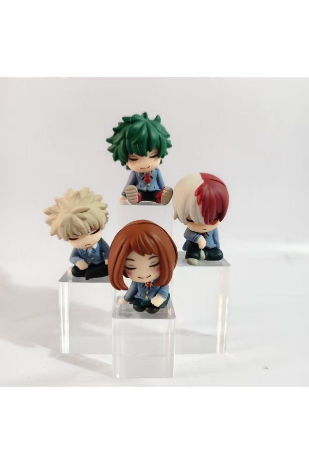 Bandai with box 01 4pcs/set My Hero Academia Tokyo Revengers Cute Sleeping PVC Action Figure Toys