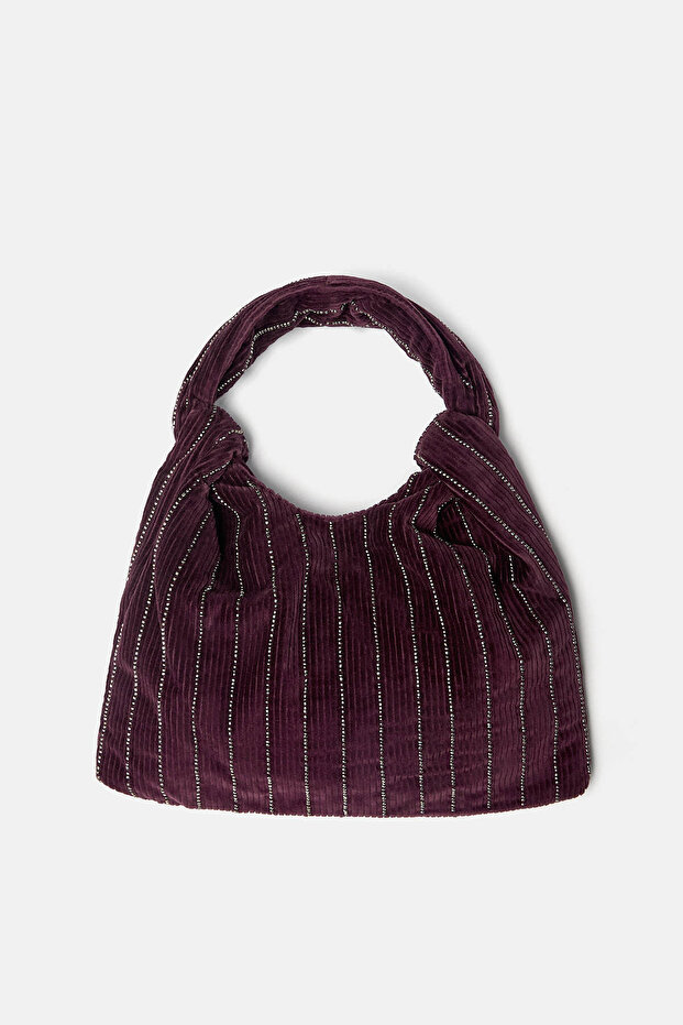 Metal detaylı kol çantası - 3