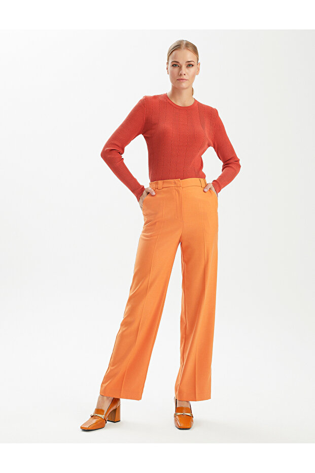 بنطلون فيسكوز مزيج واسع - 1