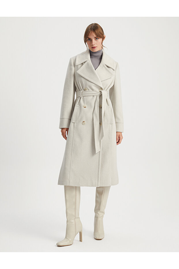 Yun Mixed Double Collar Coat - 1