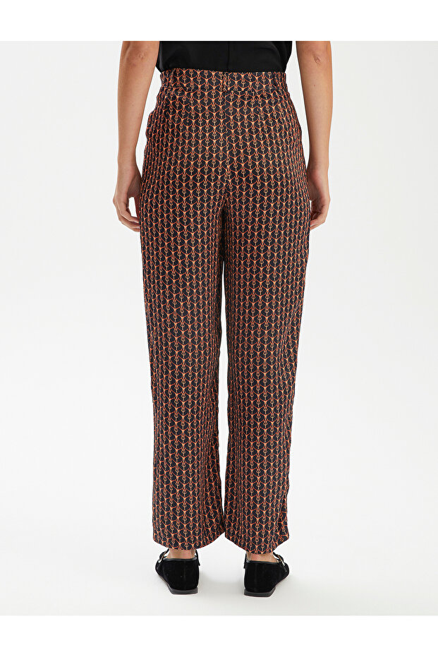 Viscose Printed Satin Pants - 6