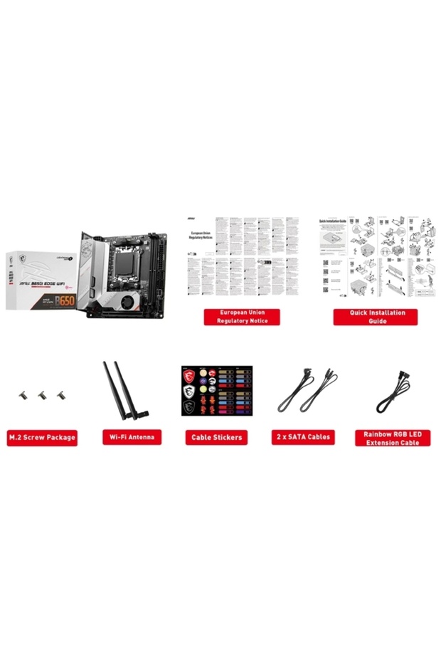 Mpg B650I Edge Wifi Am5 Ddr5 6600(Oc)Mhz Mini-Itx Gaming Motherboard - 8