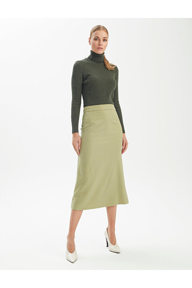 تنورة فيسكوز كاريم ماكسي بوي - 1